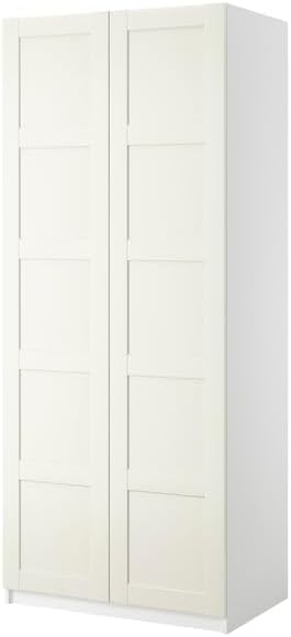 PAX/BERGSBO wardrobe with 2 doors, 100x60x236 cm, white/white