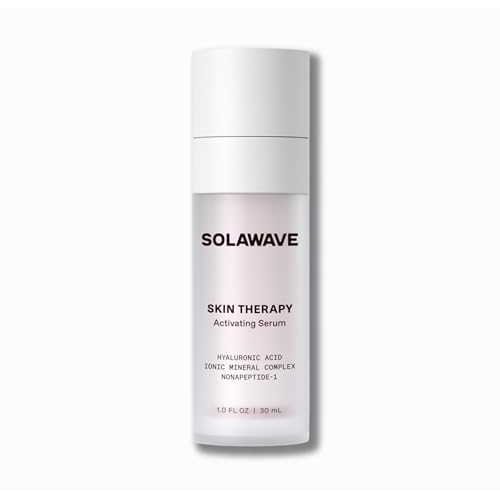 Solawave Wand Skin Therapy Activating Serum | Hyaluronic Acid and Peptides | Enhance Skincare Device Results | Hydrating Microcurrent Galvanic Current | Wrinkle Smoothing