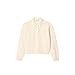 Lacoste Women's Polo Collar Sweatshirt, Off White, 4