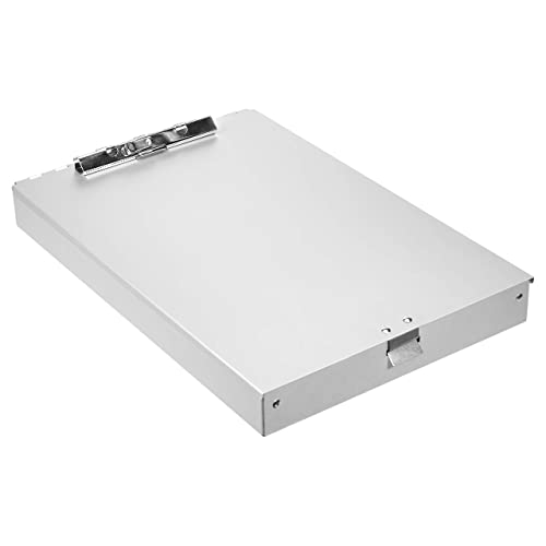 Amazon Basics Aluminum Storage Clipboard - 14" x 9", Two-Tier, Standard Clip, 8-Pack, Silver - image 2