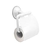  Soporte de Papel higi¨¦Nico con Ventosa sin Taladro, Accesorio de Papel para Rollo de Cocina y ba?o de pl¨¢Stico, toallero con Tapa a Prueba de Polvo, Blanco, China
