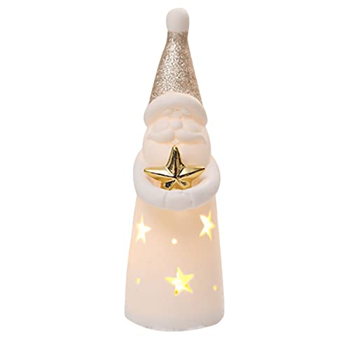 Gnomes de Noël LED céramique sans fil pour table encombrée - 2