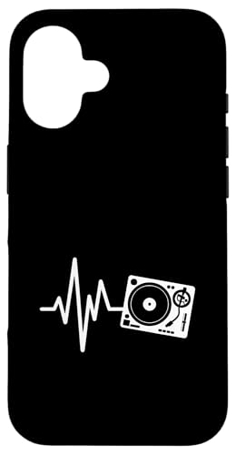 Giradischi Heartbeat DJ Vinyl Record Music Line Custodia per iPhone 16