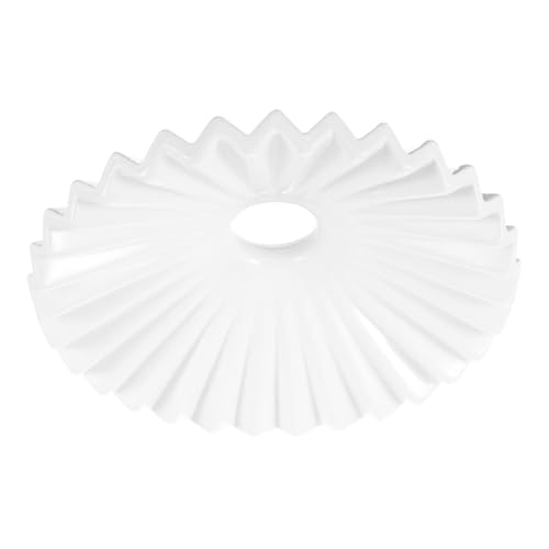 Abat-jour céramique blanc robuste pour remplacer un verre fragile de lustre et applique