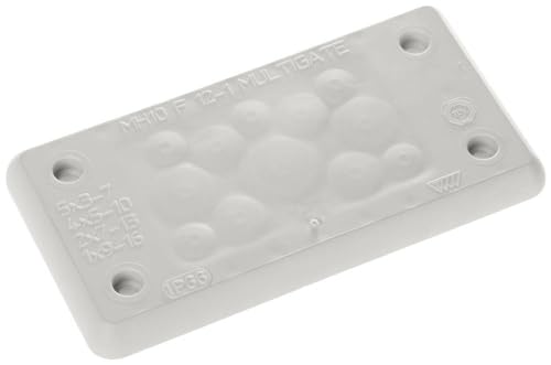 Trelleborg MH-10 F 12-1 Light Grey UL94 V-0 IP65 | TPE | Screw Through Plate TPE Grey Pack of 1
