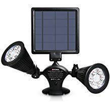 OPERNEE Solar Lights Outdoor, Upgraded Motion Sensor Solar Lights 12 LED 600LM Solar Powered Dual Head Outdoor Security Lights DIM Mode for Patio Porch Deck Yard Garden Garage Driveway Outsides Wall