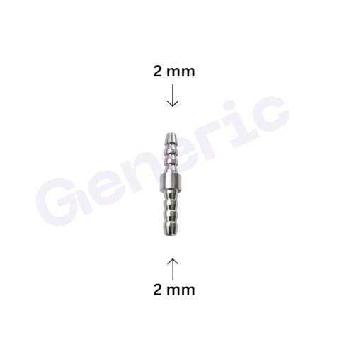 Image of Dental Chair Parts - 2mm x 2mm Straight Round Jointer | Direct Water Pipe Connector | Brass Construction, Lightweight & Durable (Pack of 5-2mm x 2mm)