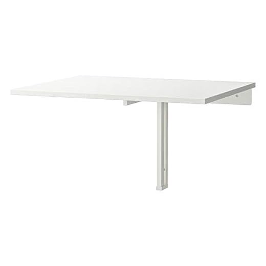 Tok Mark Traders NORBERG Wall-mounted drop-leaf table, white, 74x60 cm, durable and easy to care for. Wall-mounted tables. Dining tables. Tables & desks. Furniture. Environment friendly.