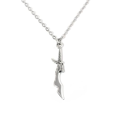 Solo Leveling Sung Jin-woo Sword Dagger Pendant Chain Necklace - Silver