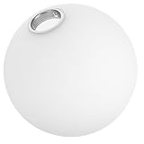Éclairage doux : la lumière blanche du globe est diffusée uniformément, créant une ambiance lumineuse douce et confortable. couvercle rond dépoli pour ampoule de lampe
