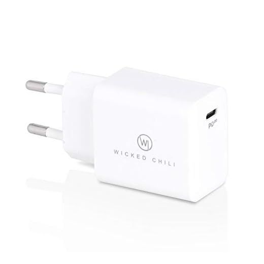 Wicked Chili 20W USB C Power Adapter kompatibel med Magsafe Duo Charger, iPhone 13 / 12 (Pro Max Mini) Apple Watch (7 SE 6 5 4 3 2 1) AirPods Pro, PD Power Delivery USB C Power Adapter Snabb laddare