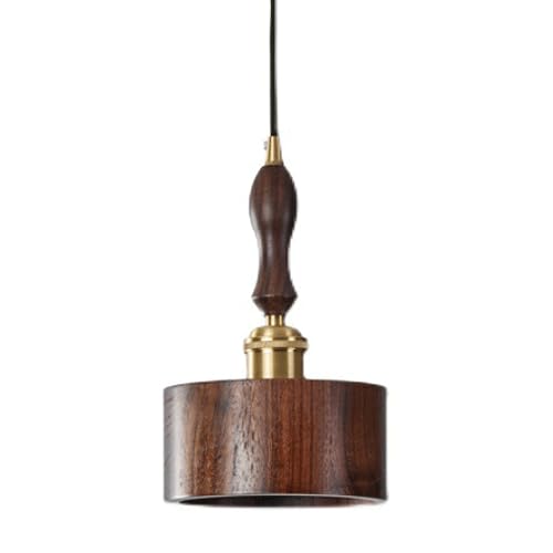 Lustre à tête unique E27 en bois pour un couloir chaleureux