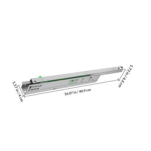 Glissières de tiroir inférieur en acier argenté à structure monobloc pour meuble - 3