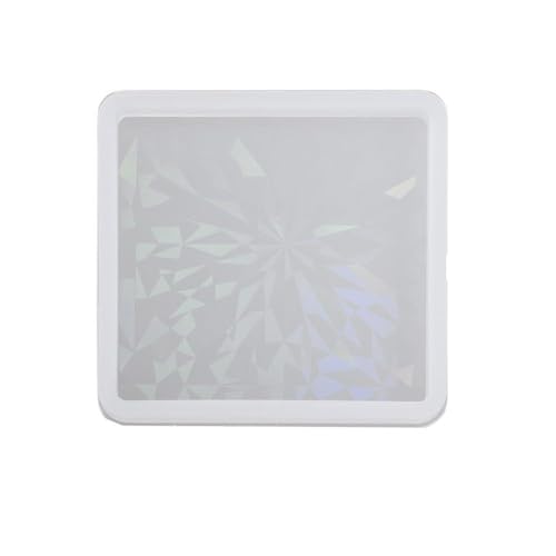 Ideen mit Herz Stampo in silicone con effetto olografico, quadrato, sottopentola, resina, stampo in resina epossidica, stampo olografico, per uso alimentare