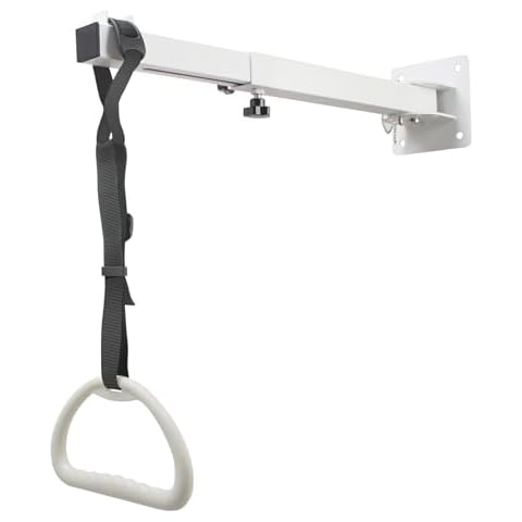 Karpevta Wall Mounted Bed Trapeze Bar-Heavy Duty Steel Trapeze Bar for Bed Mobility Load Capacity 250 LBS Suitable for Hospital, Bedroom Bed Mobile Pull Up Aid Cover