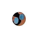 Pendientes acrílicos gruesos para mujer, estilo bohemio, color caramelo, a la moda, exageración, geometría irregular, joyería de vacaciones en la playa (azul)