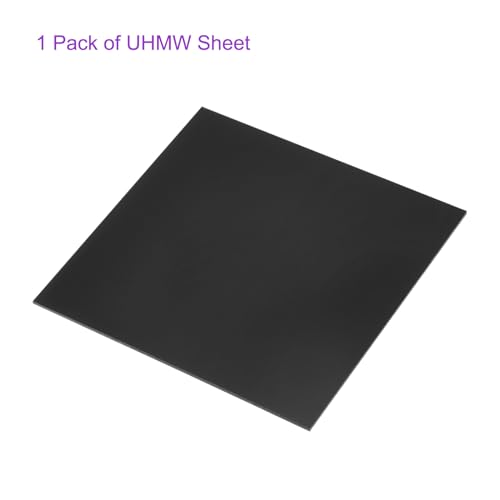 Image of DMiotech 12 x 12 x 0.1 Inch Plastic UHMW Sheets, Ultra High Molecular Weight Polyethylene, Opaque Black Polyethylene Board for Automotive, Chemical, Manufacturing, DIY Home Kitchen