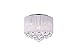 CWI Lighting Water Drop 6 Light Drum Shade Flush Mount with Chrome Finish Fom