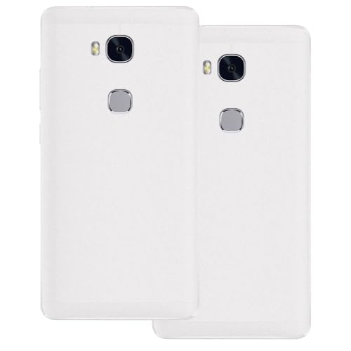 UOGNADGD 2-Pack TPU Case Compatible with Huawei Honor 5X Phone Cover - Shockproof Flexible Protective Accessories with Precise Cutouts (White+White)