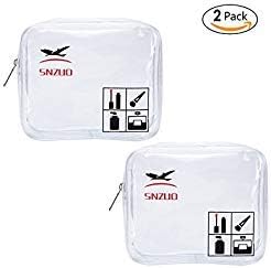 Tsa approved Clear Travel Toiletry Bag(2 Pack),3-1-1 rules Cosmetic Bag,Airline Compliant quart Bag,Carry-On Luggage travel bag for men women