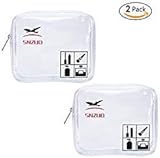 Tsa approved Clear Travel Toiletry Bag(2 Pack),3-1-1 rules Cosmetic Bag,Airline Compliant quart Bag,Carry-On Luggage travel bag for men women