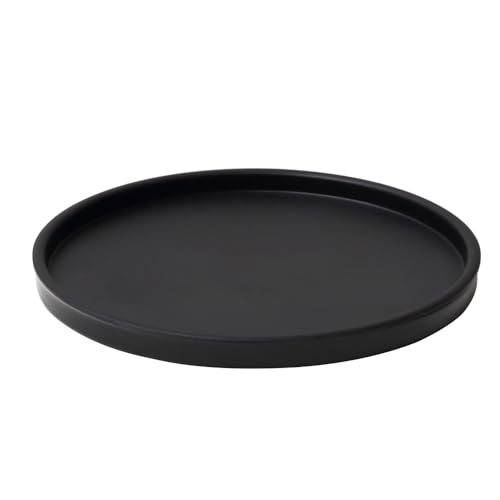 ideaco (イデアコ) 小皿 平皿 プレート 直径 12 ✕ 高さ 1.1cm WAMONO 12 kuro (ワモノ 12 クロ/ブラック)
