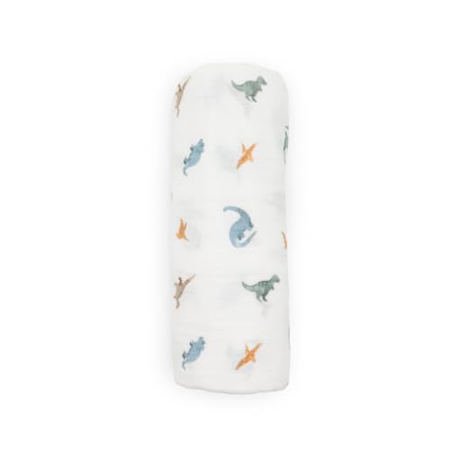 Image of Little Unicorn Muslin Swaddle Blanket for Newborns & Infants | Soft & Breathable Fabric | Baby Blanket for Swaddling, Nursing, Shower Gifts (Little Dino)
