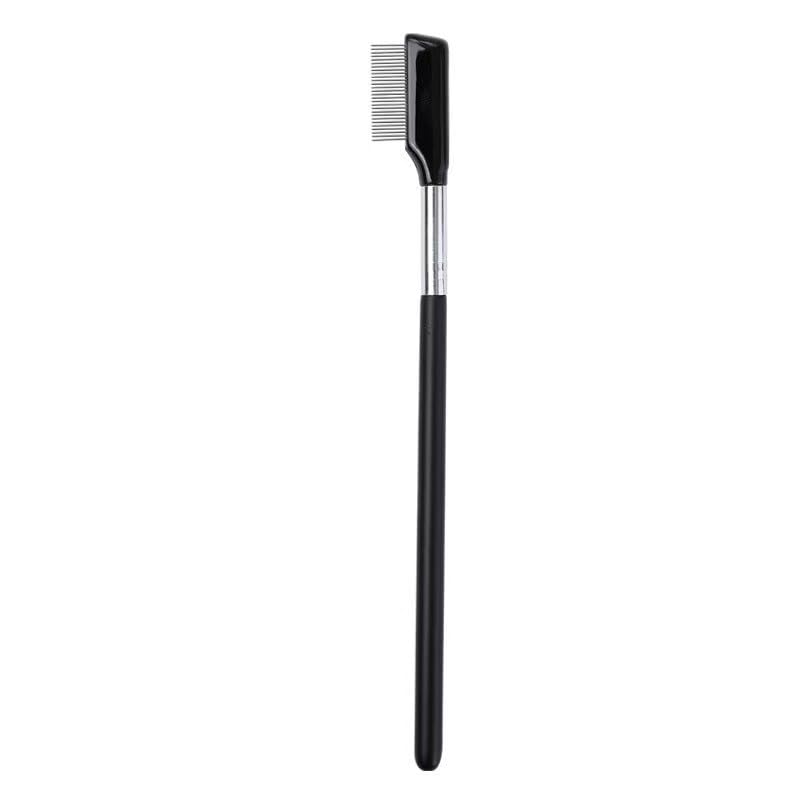 Professional Eyelash Comb, Mascara Separator Brush with Cover, Black Applicator for Natural Curl