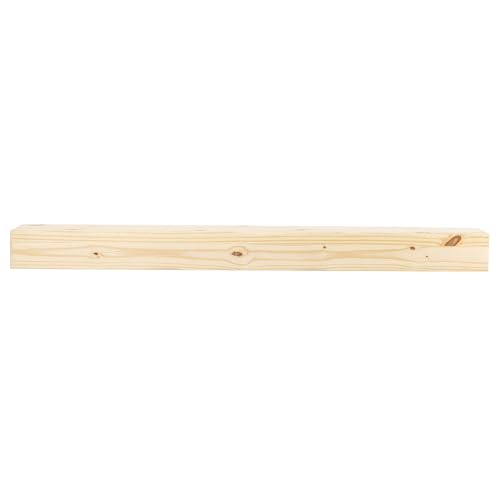 MANTELSDIRECT Breckenridge 72” Fireplace Mantel Shelf with Corbels – Rustic Floating Mantel Shelf for Over Fireplace – Unfinished - Wood Shelf for Wall – Pine Box Construction