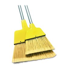 ProtectionPro Angle Broom- High Performance Bristles- 12in. W- Yellow