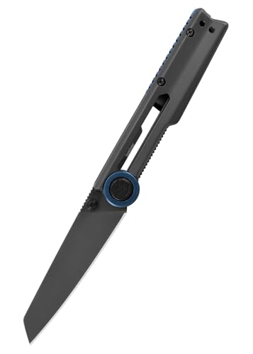 Kershaw Decibel Pocketknife; 3 Inch 8Cr13MoV Stainless Steel Blade, Titanium Carbo-Nitride Coated Blade and Handle, Manual Opening, Reversible Pocketclip, Thumb Stud, Frame Lock (2045), Black, Normal