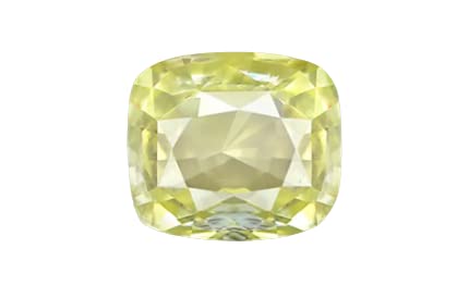 Retrend Design® पीला पुखराज|Ceylon Pukhraj Stone 7.25 Carat Original Certified By IGL Emerald Shape 7.95 Ratti Valuable Srilanka Yellow Sapphire Gemstone|Guru Ratna For Rings Making Purpose