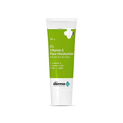 Image of The Derma Co 3% Vitamin E Face Moisturizer Cream With Vitamin E & Lactic Acid | Fights Dryness | Non-Greasy & Lightweight | 100 G