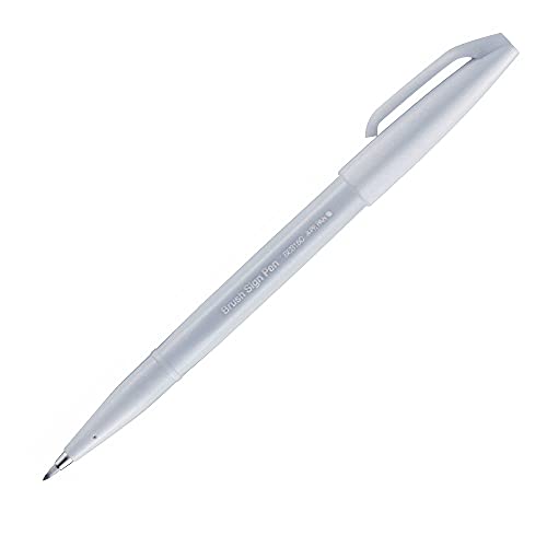 Pentel Brush Sign Pen Light Grey