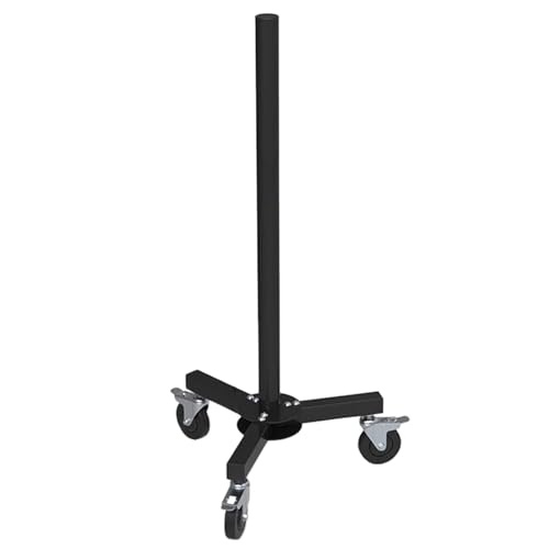 Movable Weight Plate Rack with Wheel-1.9/0.8in Calibre, Vertical Bumper Plate Organizer for Man Woman Fitness, Strength Training Weight Tree for Stack Plates(1.9in-Pipe Calibre,H-80cm/31.5in)