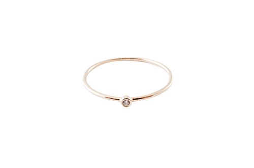 Honeycat Bezel Solitaire Ring In Gold, Rose Gold, Or Silver | Minimalist, Delicate Jewelry (Rose Gold, 6) #TOP29