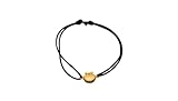 TALISMAN JEWELLERY Pulsera de Chapado Oro 3 micras 18k con cordón ajustable Rojo - Concha Camino de Santiago (15 CM + 4 CM de extensión)