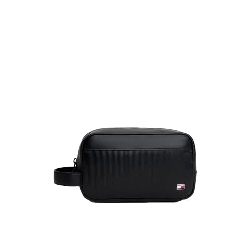 Tommy Hilfiger TH Flag Washbag Am0Am13949, Borsa da Bagno Adulto, Black (Black), One Size