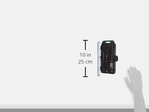 Brüder Mannesmann Bitsatz, 100-teilig - Bit-Set aus Chrom-Vanadium-Stahl - mit allen gängigen Bits, Sicherheitsbits, magnetischem Bithalter und Adaptern | M29892