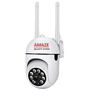 AMAZE SECURITY SYSTEM Full HD Wi-fi Wireless IP CCTV Security Camera Light Vision, Night Vision Remote Indoor 1080p V380 Pro App 360 Degree Watch Live Streaming Mini Dome PTZ Camera.