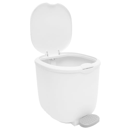 TOPPERFUN recipiente de basura pedal del cubo de basura bote de basura del inodoro bote de basura de la habitación bote de basura de plastico el plastico blanco