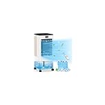 Mobile Air Conditioners, 60W Evaporative Air Cooler, LED Display 10M/S 3 Modes 8L Tank 12H Timer 60°/120° Oscillation Low Noise, Touch/Remote Control 4 Ice Box Air Conditioner Unit for Home Bedroom
