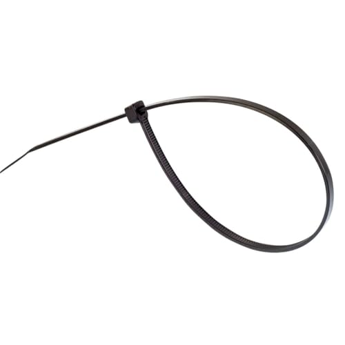 Gocableties Black Cable Ties, 300mm x 3.6mm, Bulk Pack of 1000, 12” Premium Nylon Zip Ties, Multi-Purpose Plastic Tie Wraps, Secure Self-Locking Mechanism, for Home, Garden, Office and DIY