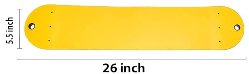 Image of Heavy Duty Flexible Commercial Grade Plastic Swing Seat for Kids & Adults | 120 Kg Weight Limit (Round Seat Yellow)