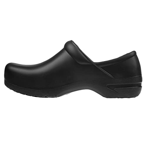 Image of Kitchen Work Shoes for Men and Women, Slip On Clog Style Shoes, Polyurethane and EVA Work Footwear for Restaurants, Hospitals and Home Use, Black EU 41