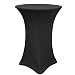 Your Chair Covers 30-inch Highboy Cocktail Fitted Spandex Table Cover, Black