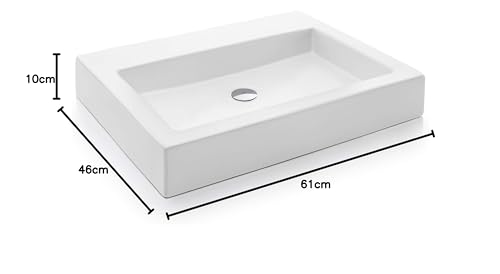 Cuba de Apoio Retangular 610X460X100, Docol, 00970326, Branco