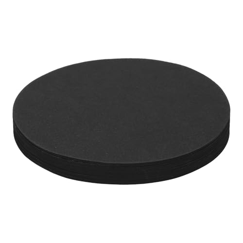 Image of Rebower 100 Sheets Circles Cutouts Paper, 4 Inch Round Origami Cardstock Construction Paper, [for Arts DIY Crafts Art Bulletin Board Decorations ] Black