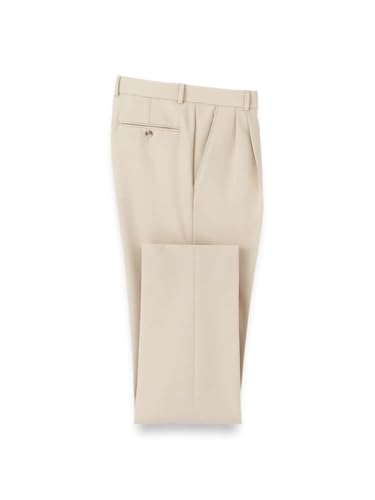 Image of Paul Fredrick Men's Comfort Stretch Travel Pleated Pants