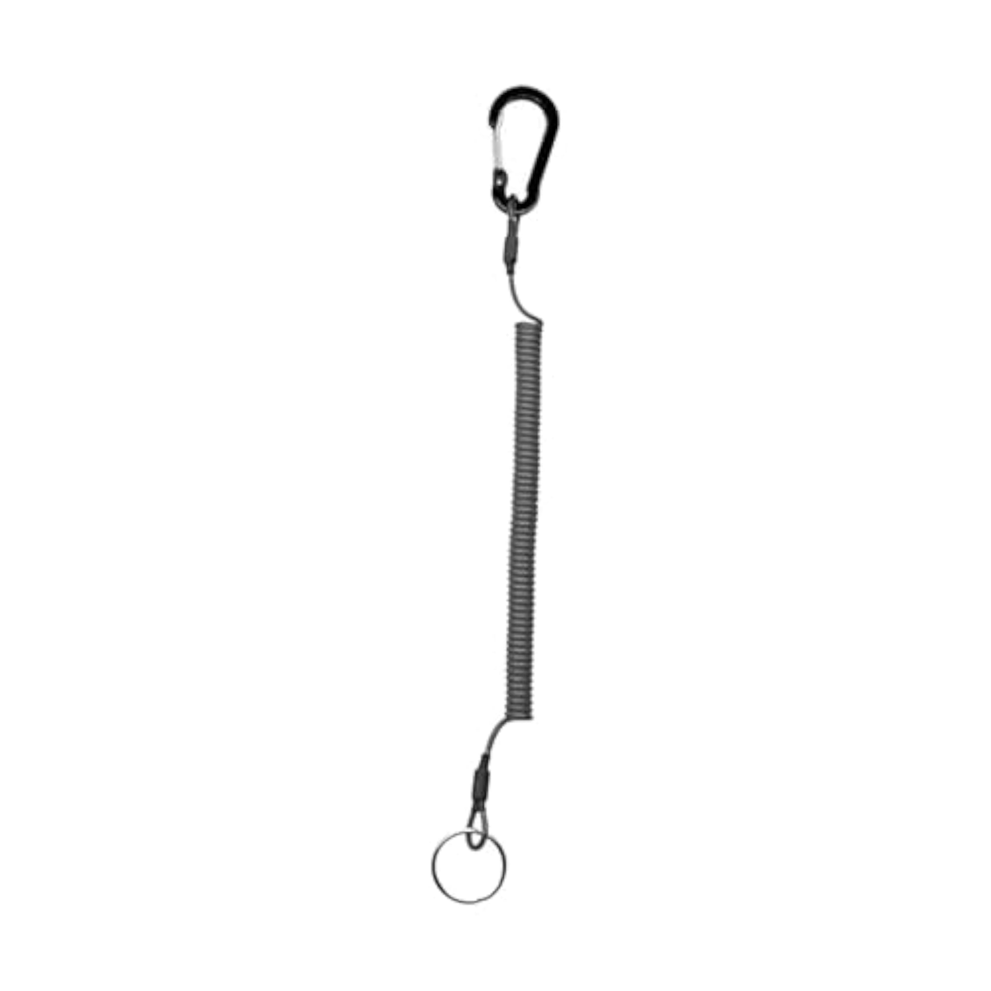 2x Retractable Safe Coiled Lanyard Fishing Lanyards, Black